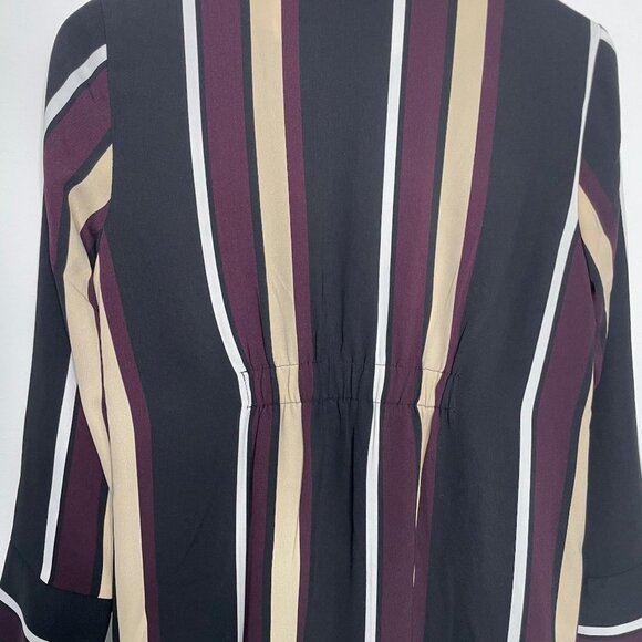Chicos Striped Long Open Front Jacket Womens Size1P US 8/10 Medium Petite NWT - Picture 8 of 11